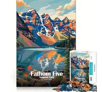 1000 Piece Puzzle For Teenagers Fathom Five National Park Canada Fine Cut Design Brain Game Gift Slow Time Fun Birthday Fun Play (50x75cm)