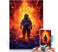 1000 Piece Puzzle For teenagers Firefighter Flame Spielspielzeug als Familiengeschenk Wunschliste mit dem Weihnachtsmann38x26cm