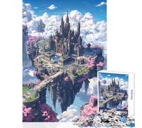 1000-piece Puzzle for Teenagers Floating Castle in The Sky Home Decoration Toys Great Gift for Games Practical Game Interesting Stress Reduction Size 38x52cm