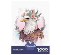 1000-piece Puzzle for Teenagers Floral Bald Eagle Painting Jigsaw for Adults Relax Games But Fun And Humorous Gifts for Friends And Family 70x50cm/1000pcs