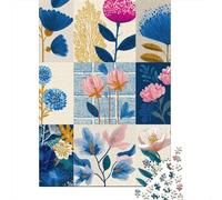 1000-piece Puzzle for Teenagers Floral Fabric Patterns for Home Decor Jigsaws for Adults Toy Wall Decor Hand Speed Race Challenging To Complete 38x26cm/1000pcs