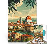 1000 Piece Puzzle For teenagers Florence Italy Scenery Intellektuelles Spiel Lustige Aktivitäten für zu Hause, Geburtstagsgeschenk, Reisegeschenk,52x38cm