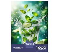 1000 Piece Puzzle For Teenagers Fresh Mint Lime Cooler Drink Jigsaws for Adults Family Game Difficult Challenge for Is Ideal As A Gift 52x38cm/1000pcs