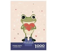 1000 Piece Puzzle For Teenagers Frog Holding Heart Puzzles for Adults Toy Wall Decor Staycation Kill Time for Is Ideal As A Gift 38x26cm/1000pcs