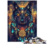 1000-piece Puzzle for Teenagers Galactic Wolf Spirit Impossible Game Difficult Challenge Toy Wall Decor Artists' Collection, Fine Arts Size 38x26cm