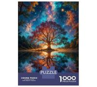 1000 Piece Puzzle For Teenagers Galaxy Reflection Tree Adult Puzzles Brain Teaser Game Perfect Decoration Difficult And Challenge 52x38cm/1000pcs