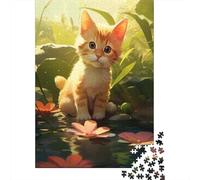 1000 Piece Puzzle For Teenagers Garden Kitten Pond Puzzle for Adults Relaxing Games But Fun And Humorous for Is Ideal As A Gift 52x38cm/1000pcs
