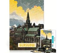 1000 Piece Puzzle For Teenagers Glasgow Fine Cut Design Brain Game Gift Slow Time Fun Birthday Fun Play (50x75cm)