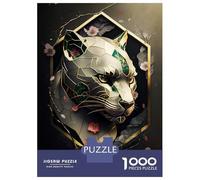 1000-piece Puzzle for Teenagers Gold Panther Abstract Puzzle for Adults Hands-on Game Stress Reliever Gifts for Friends And Family 38x26cm/1000pcs