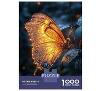 1000-piece Puzzle for Teenagers Golden Butterfly Puzzle for Adults Relaxing Games Pattern Assembly Gifts for Friends And Family 38x26cm/1000pcs