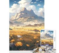 1000-piece Puzzle for Teenagers Golden Meadows Mountain Puzzles for Teenagers Difficult Challenge for Birthday, Chrismas Brainteaser Family Games (50x75cm)