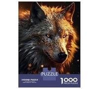 1000-piece Puzzle for Teenagers Golden White Wolf Jigsaws for Adults Hands-on Game Precision Cutting Great Gift for Gaming 38x26cm/1000pcs