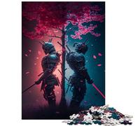 1000 Piece Puzzle For Teenagers Good And Evil Samurai Help The Brain Exercise Wall Decoration Anti-Stress Toys for And from 14 Years And over (50x75cm)