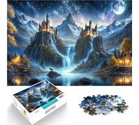 1000-piece puzzle for teenagers “Gothic Mountain Cathedrals” Made of cardboard,for and 14 years and over Toy Intellectual Game gifts for friends and family。size:38x52cm/14.96x20.47inch