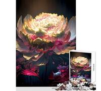 1000-piece Puzzle for Teenagers Graceful Peony Whispers Puzzles for Teenagers Difficult Challenge for Birthday, Chrismas Brainteaser Family Games (38x26cm)