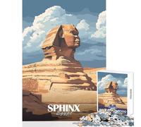 1000-piece Puzzle for Teenagers Great Sphinx of Giza Puzzles for Teenagers Difficult Challenge for Birthday, Chrismas Brainteaser Family Games (38x52cm)