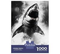 1000-piece Puzzle for Teenagers Great White Shark Breaching The Ocean Puzzle for Adults Relaxing Games Pattern Assembly Gifts for Friends And Family 70x50cm/1000pcs