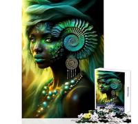 1000 Piece Puzzle For Teenagers Green Spiral Queen Educational Games Pattern Assembly Anti-Stress Toys Unique Birthday And Gifts (38X26CM)