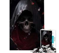 1000-piece Puzzle for Teenagers Grim Reaper Reflection Fun at Home Activities, Family Activities Hands-on Game Suitable for Ages 14 And Up (38x26cm)