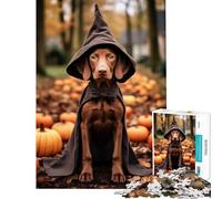 1000 Piece Puzzle For Teenagers Halloween Vizsla Brain Intelligence Challenge Addictive Toys Educational Games Improve Memory Birthday Gifts (Size 38x26cm)