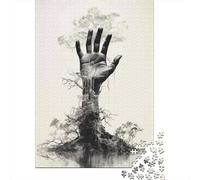 1000 Piece Puzzle For Teenagers Hand of Nature Tree Growth Artwork Puzzle for Adults Relaxing Games But Fun And Humorous for Is Ideal As A Gift 38x26cm/1000pcs