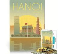 1000 Piece Puzzle For Teenagers Hanoi Fine Cut Design Brain Game Gift Slow Time Fun Birthday Fun Play (38x26cm)