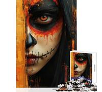 1000 Piece Puzzle For Teenagers Hidden Day of The Dead Girl Impossible Game Difficult Challenge Home Decoration Toys Challenging To Complete (38x52cm)