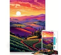 1000 Piece Puzzle For Teenagers Italy Sunset Tuscany Perfect Cut Fun Logic Fun Toy Peaceful Play Fun Birthday Fun Play (38x52cm)