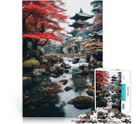 1000-piece puzzle for teenagers Japan Landscape Art Made of wood，for age 14 years and over educational toys for learning Birthday present。size：50x75cm/14.96x20.47inch