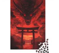 1000-piece Puzzle for Teenagers Japanese Dragon Torii Gate Adult Jigsaw Brain Teaser Game Analysis And Logic Birthday Present, Gifts, 70x50cm/1000pcs