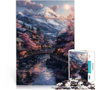 1000-piece puzzle for teenagers japanese mount fuji Made of wood for 14+ Brain Teaser game Games Toys Gift。size：50x75cm/19.68x29.52inch