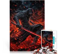 1000-piece puzzle for teenagers Japanese Ninja Poster Made of cardboard,for and from 14 years and over with completely interconnected pieces of random shape A work of art。size:38x52cm