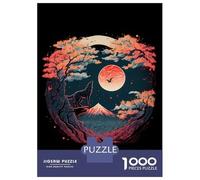 1000 Piece Puzzle For Teenagers Japanese Wolf Night Puzzle for Adults Relaxing Games Pattern Assembly Birthday And Unique Gifts 52x38cm/1000pcs