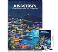 1000-piece Puzzle for Teenagers Kingstown, Saint Vincent And The Grenadines Unique Challenge Game But Fun And Humorous Gift Birthday Size 38x26cm
