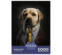 1000-piece Puzzle for Teenagers Labrador in A Mens Suit Puzzles for Adults Hands-on Game Enhance Memory Birthday Present, Gifts, 70x50cm/1000pcs