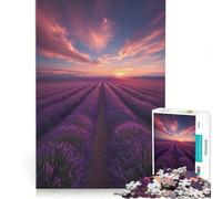 1000 Piece Puzzle For Teenagers Lavender Fields Forever DIY Toys Challenging To Complete Birthday Present,Travel Gifts 38x26cm