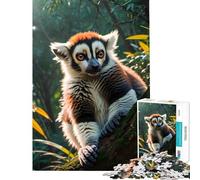 1000 Piece Puzzle For Teenagers Lemur Primates Fun Activities at Home Stress Reliever Practical Game Suitable for Ages 14 And Up (38x26cm)
