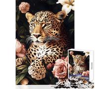 1000-piece Puzzle for Teenagers Leopard in Bloom Jigsaw 1000 Piece Educational Toy Great Gifts And Toys for The Whole Family (38x26cm)