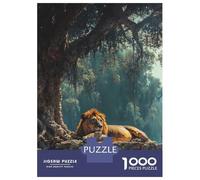 1000 Piece Puzzle For Teenagers Lion Resting by Water Jigsaw Puzzle Toy Wall Decor Perfect Decoration Unique Gifts for Birthday And Christmas 52x38cm/1000pcs