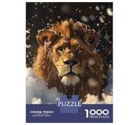 1000-piece Puzzle for Teenagers Lion Take A Shower Adult Jigsaw Brain Teaser Game Analysis And Logic Birthday Present, Gifts, 70x50cm/1000pcs