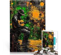 1000 Piece Puzzle For teenagers Lonely Cowboy Guitar Spielzeug-Intellektuelles Spiel Einzigartige Wohndekoration und Geschenke38x26cm