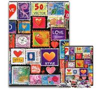 1000-piece Puzzle for Teenagers Love Collage Wooden Jigsaw Puzzles Perfect for Christmas, Halloween, Easter, New Year 50X75CM