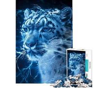 1000 Piece Puzzle For Teenagers Luminescent Snow Leopard Brain Intelligence Challenge Addictive Toys Educational Games Improve Memory Birthday Gifts (Size 38x52cm)