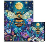 1000-piece Puzzle for Teenagers Magic Bee Wooden Jigsaw Puzzles for Home Decoration Gifts, Family Challenging Toy Perfect for Game Nights 50X75CM