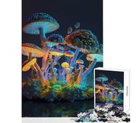 1000-piece Puzzle for Teenagers Magic Mushrooms Educational Toy Gifts for Women Men Brain Teaser Game Artists' Collection, Fine Arts Size 38x26cm