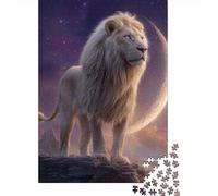 1000-piece Puzzle for Teenagers Magical Lion Moon Sky Jigsaws for Adults Toy Wall Decor Hand Speed Race Challenging To Complete 52x38cm/1000pcs