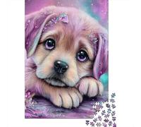 1000 Piece Puzzle For Teenagers Magical Puppy with Flowers Puzzle for Adults Relaxing Games But Fun And Humorous for Is Ideal As A Gift 52x38cm/1000pcs