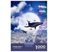 1000 Piece Puzzle For Teenagers Magical Whales In The Sky Puzzles for Adults Toy Wall Decor Staycation Kill Time for Is Ideal As A Gift 70x50cm/1000pcs