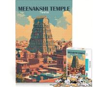 1000-piece Puzzle for Teenagers Meenakshi Temple India Toy Wall Decor Staycation Kill Time Improving Love between Couples 50x75cm