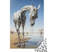 1000 Piece Puzzle For Teenagers Melting Horse in Desert Puzzle for Adults Relaxing Games But Fun And Humorous for Is Ideal As A Gift 70x50cm/1000pcs